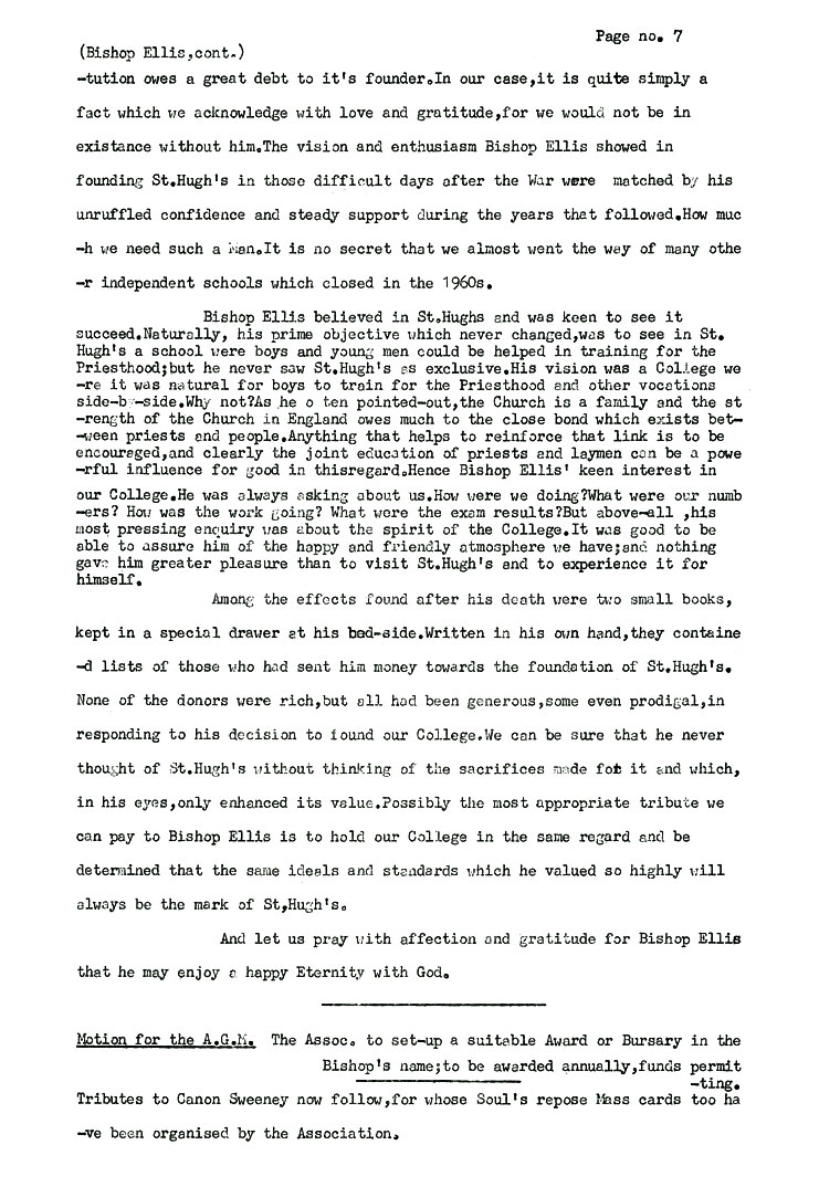 Hugonian Association Newsletter 1979 page 7