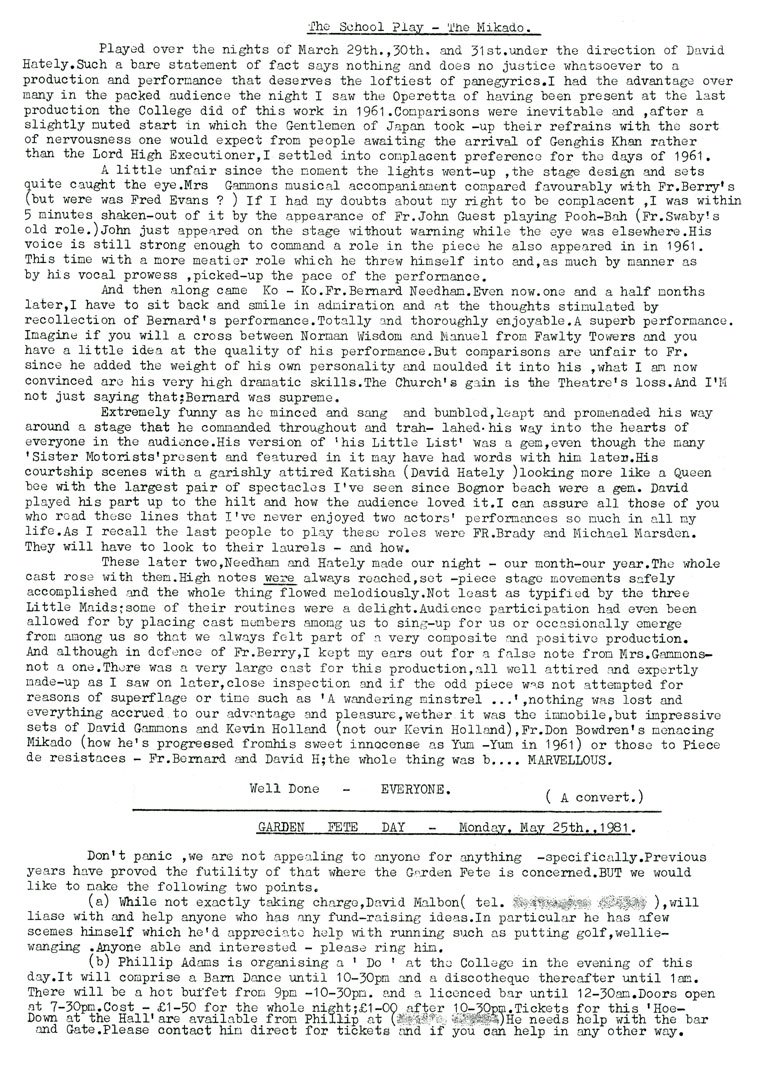 Hugonian Association Circular April 1981 page 4