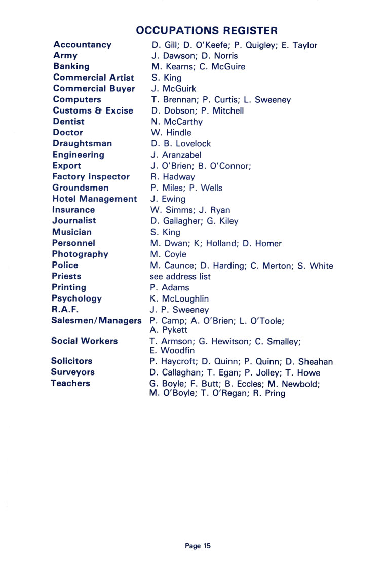 Hugonian Association Reports & Directory 1982 page 15