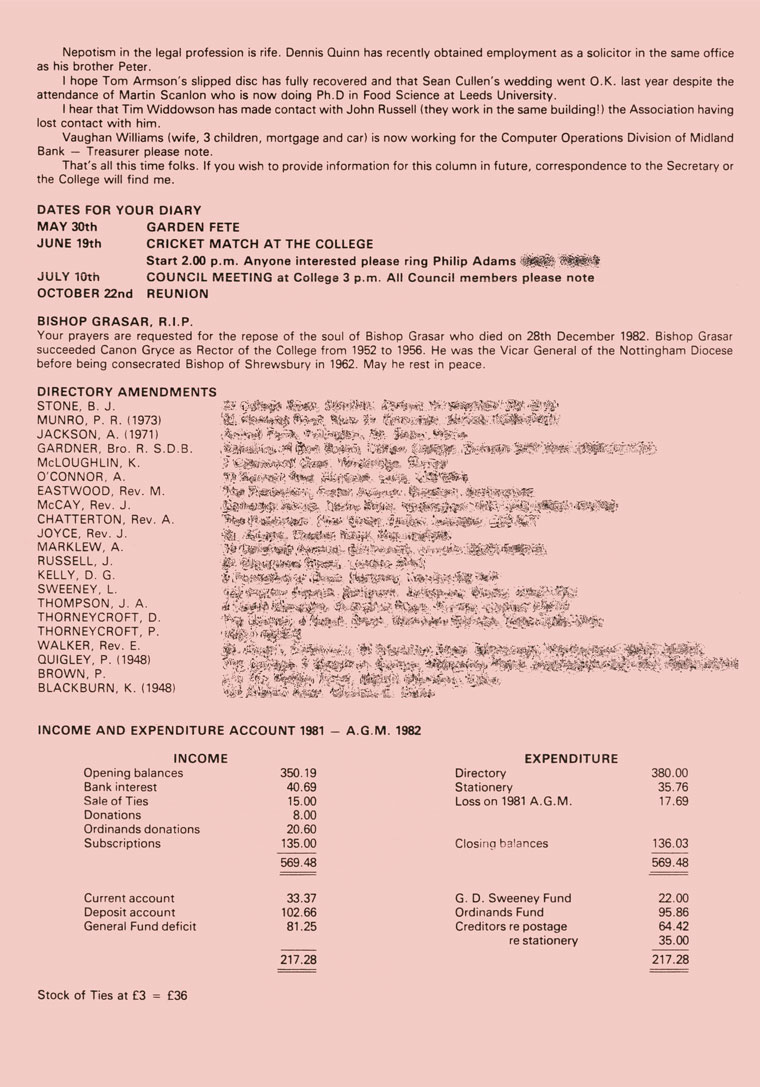Hugonian Association Newsletter 1983 page 2