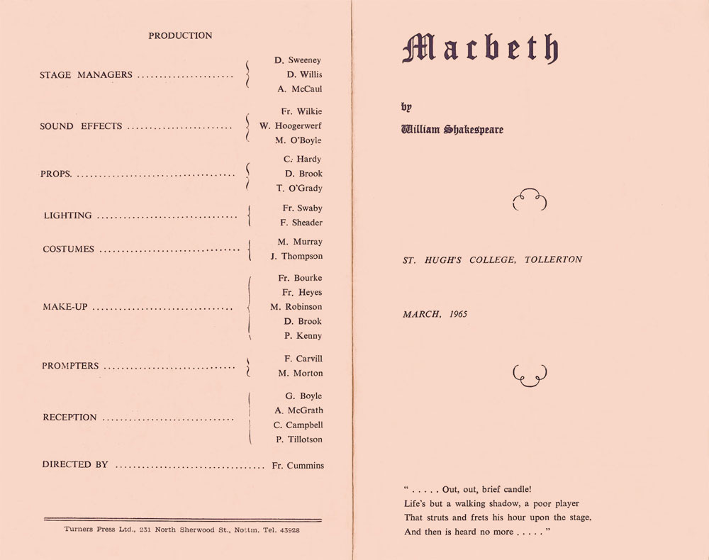 Macbeth, March 1965