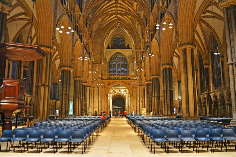 The nave towards the west